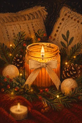 Cozy Candle Corner with Fairy Lights