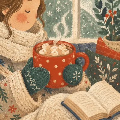 Cozy Hot Cocoa Reading Nook