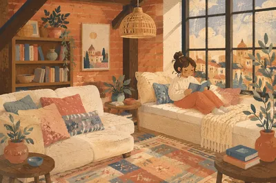 Cozy Window Reading Nook With Pastel Cushions