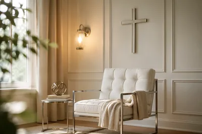 Modern Living Room Wall Cross Decor