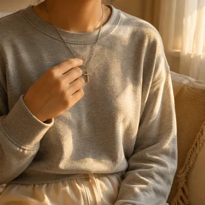 Cross Necklace in Quiet Afternoon Light