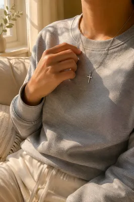 Cross Necklace in Quiet Everyday Moment