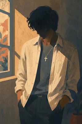 Quiet Cross Necklace Lifestyle Portrait