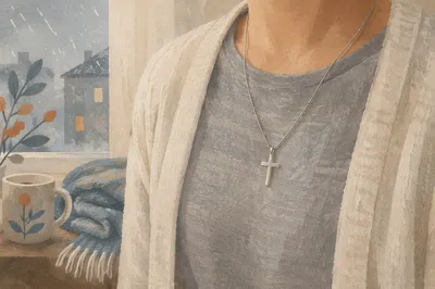 Cross Necklace in Quiet Morning Light