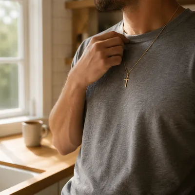Everyday Faith Cross Necklace Close-Up