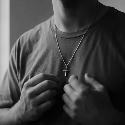 Silver Cross Necklace in Quiet Devotion