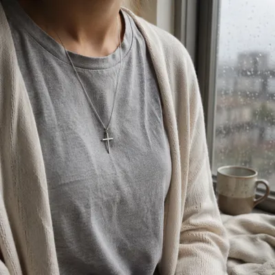 Cross Necklace in Quiet Morning Light