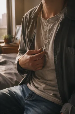 Silver Cross Necklace in Quiet Morning Light