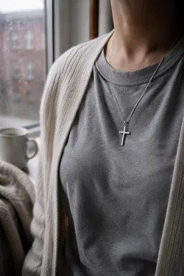 Cross Necklace in Quiet Morning Light