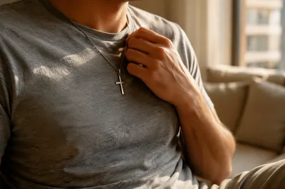 Cross Necklace in Quiet Afternoon Light