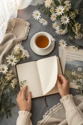 Calm Morning Planner Desk with Tea
