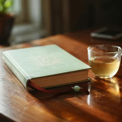 Mint Green Book and Tea