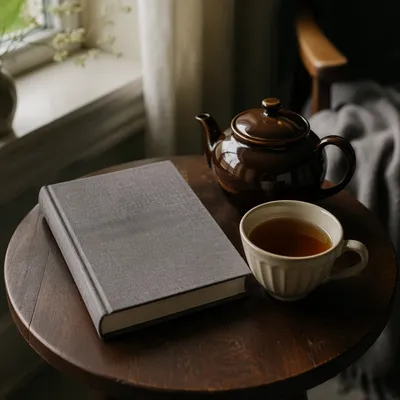 Devotional Book and Tea on Table