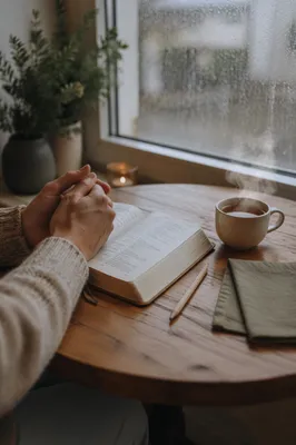 Open Book and Tea by Window