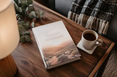 Devotional Book and Tea on Table