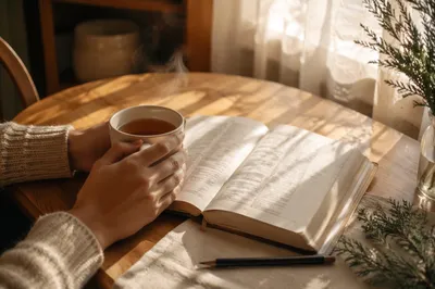 Quiet Morning Devotion with Tea