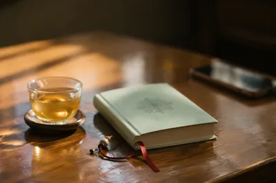 Mint Green Book and Tea