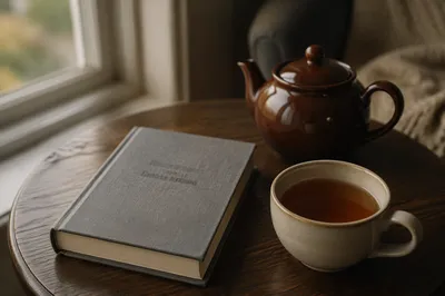 Devotional Book and Tea on Table