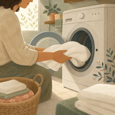 Peaceful Morning Laundry Nook at Home