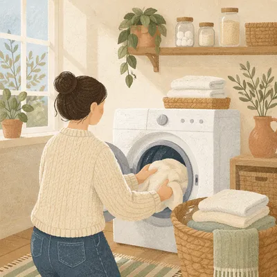 Calm Morning Laundry Routine at Home