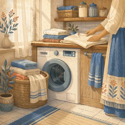 Peaceful Weekend Laundry Nook at Home