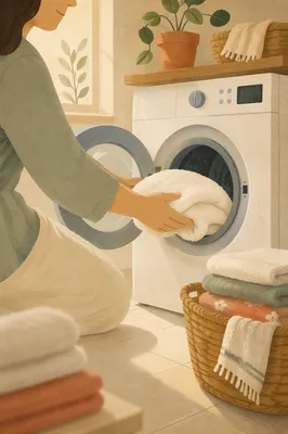 Peaceful Morning Laundry at Home