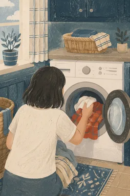 Doing Laundry in a Cozy Home