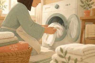 Peaceful Morning Laundry Nook at Home