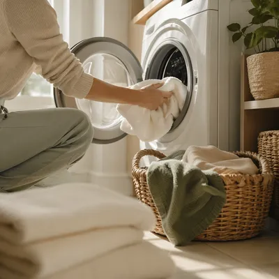 Peaceful Morning Laundry in Cozy Home