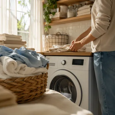 Peaceful Weekend Laundry Nook at Home