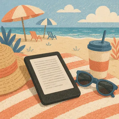 Beach Towel Ebook Reader Vacation Moment