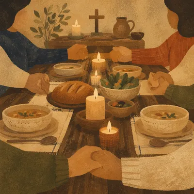 Candlelit Family Dinner Prayer of Gratitude