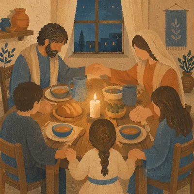 Candlelit Family Dinner Prayer of Gratitude