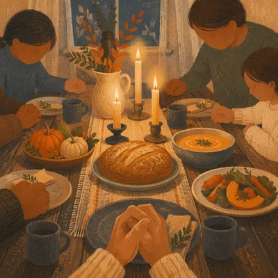 Candlelit Family Dinner Prayer of Gratitude