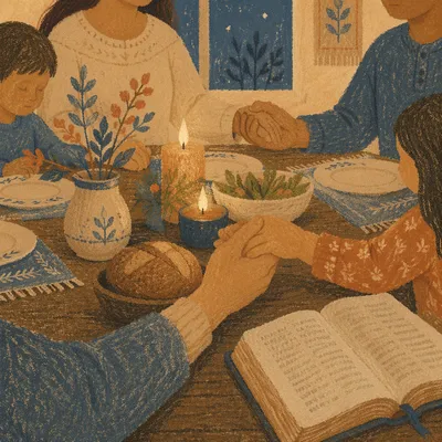 Candlelit Family Dinner Prayer of Gratitude