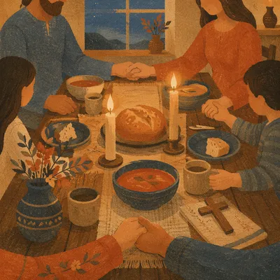 Candlelit Family Dinner Prayer of Gratitude