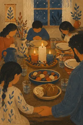 Candlelit Family Dinner Prayer of Gratitude