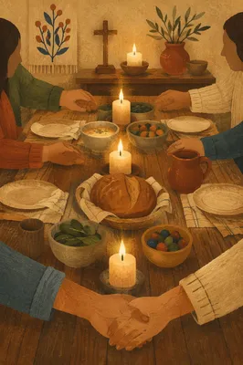 Candlelit Family Dinner Prayer of Gratitude