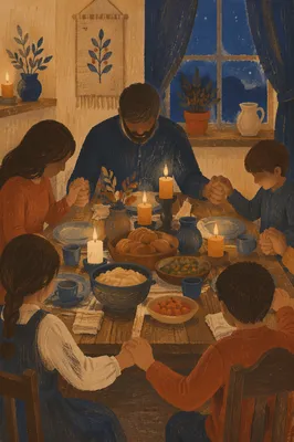 Candlelit Family Dinner Prayer of Gratitude
