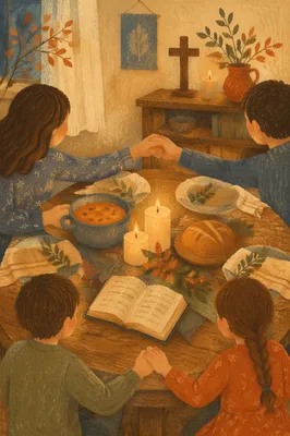 Candlelit Family Dinner Prayer of Gratitude
