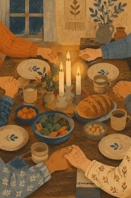 Candlelit Family Dinner Prayer of Gratitude