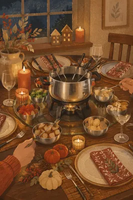 Candlelit Family Gratitude Dinner Table