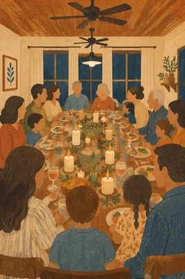 Candlelit Family Dinner in Grateful Gathering