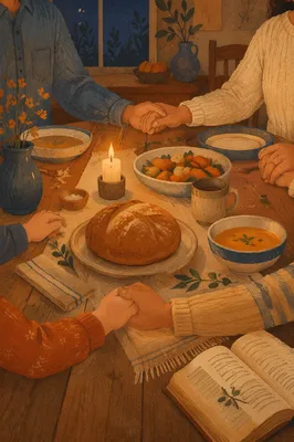 Candlelit Family Dinner Prayer of Gratitude