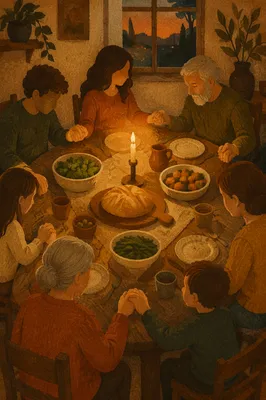 Candlelit Family Dinner Prayer of Gratitude