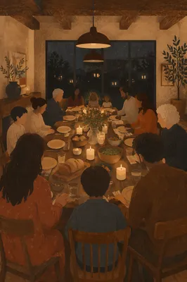 Candlelit Family Gratitude Dinner Gathering