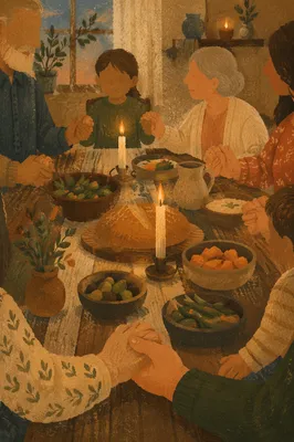 Candlelit Family Dinner Prayer of Gratitude