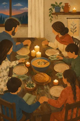 Candlelit Family Dinner Prayer of Gratitude