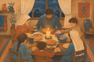 Candlelit Family Dinner Prayer of Gratitude