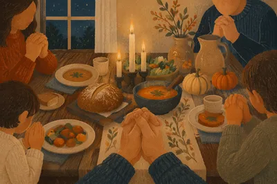 Candlelit Family Dinner Prayer of Gratitude